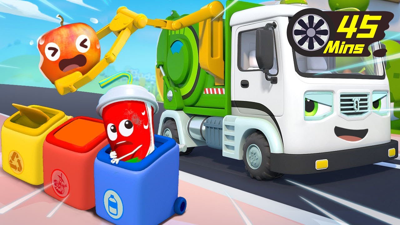 Garbage Truck, Fire Truck, Police Car Car Cartoon Cartoon for Kids