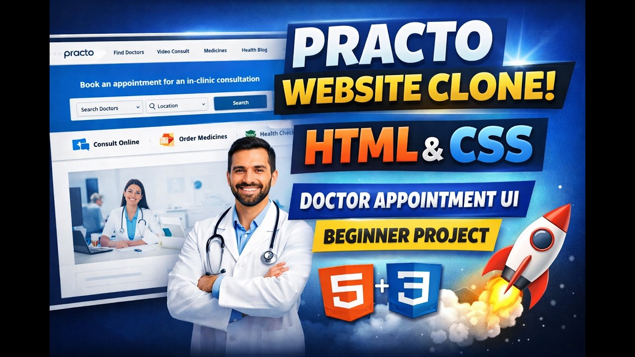 Appointment Page Html Css Design Practo Website Clone using HTML & CSS | Doctor Appointment UI Design ...