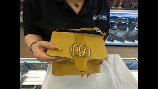 GUCCI ARLI MEDIUM SUEDE LEATHER SHOULDER CROSSBODY BAG MUSTARD YELLOW-E5481-Sold