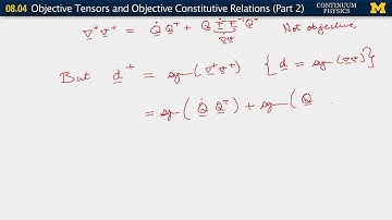 08.04. Objective tensors, and objective constitutive relations