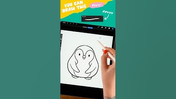 Draw a Penguin on your iPad #artwithflo #YouTubeCreatorCommunity