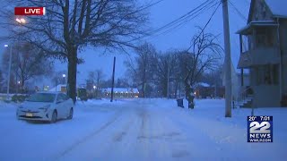 Live look at West Springfield road conditions in 22News Storm Team Weather Tracker
