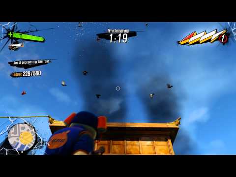 Sunset Overdrive - Tastes Like Chicken: Roast (500 Pigeons) w Traps (Combos) Flaming Compensator