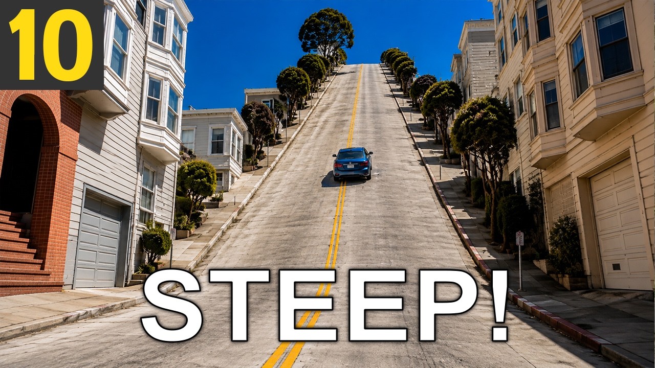 10 STEEPEST Streets and Roads