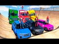 TEAM SPIDER-MAN TRUCKS AND CARS Challenge Who Will Win ? - GTA 5 MODS