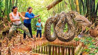 Giant Python Attacked My Baby Pigeons! Catching Stream Fish & Cooking in the Wild | Survival Alone