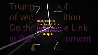 Famous Triangle law of vector addition | #vector #motion #math #car #physics #motion #learn #reels Profile