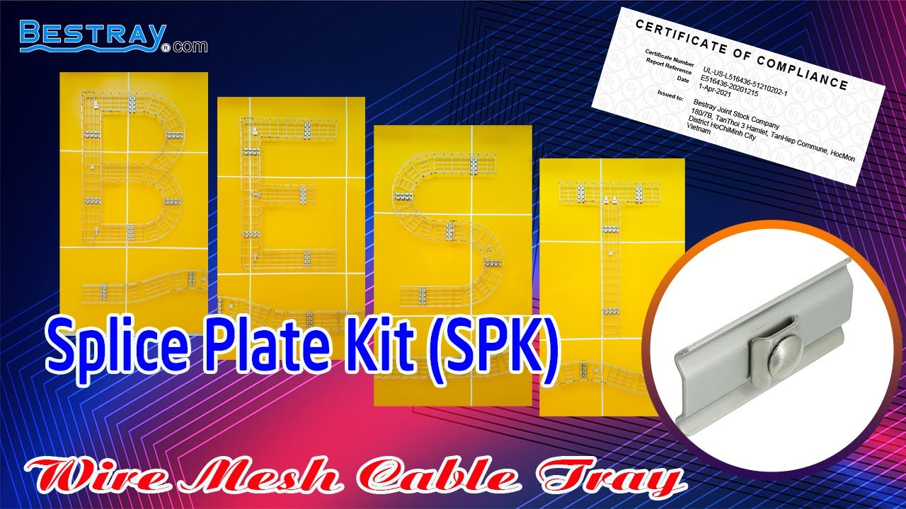 BESTRAY | Wire Mesh Cable Tray | Splice Plate Kit  SPK