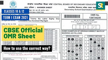 CBSE Official OMR Sheet Sample for Class 10 & 12 Term 1 Exams 2021-22 - Explained by Ajeet Sir