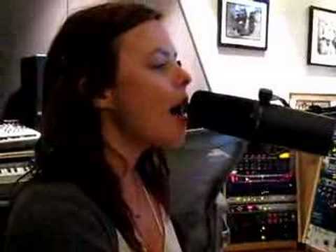 Lenka playing around with the vocoder for the song 'Force of Nature' while recording with Mike Elizondo