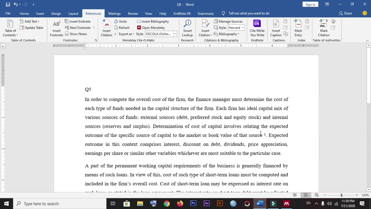 how to insert in text citation in word by using Mendeley - YouTube
