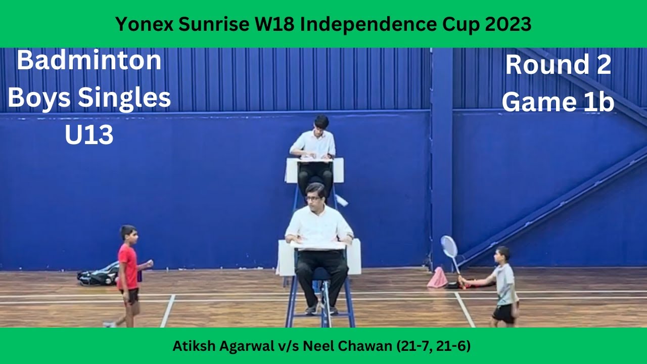 M119 - Under 13 Badminton Singles - Round 2 - Game 1b | Yonex W18 ...