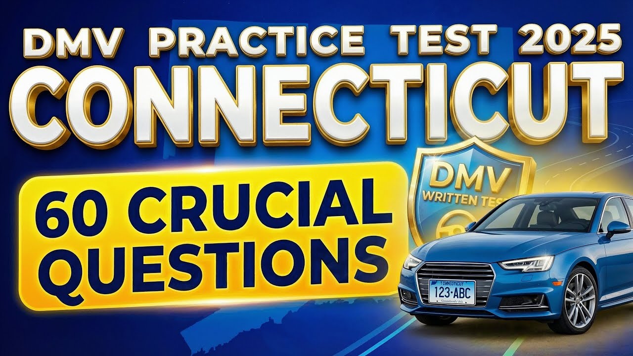 Практика экзамена на получение водительских прав DMV в Коннектикуте: 60 основных вопросов для сдачи