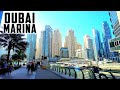 [4K] The Man-Made DUBAI MARINA Surrounded with Skyscrapers! Walking Tour 2022!