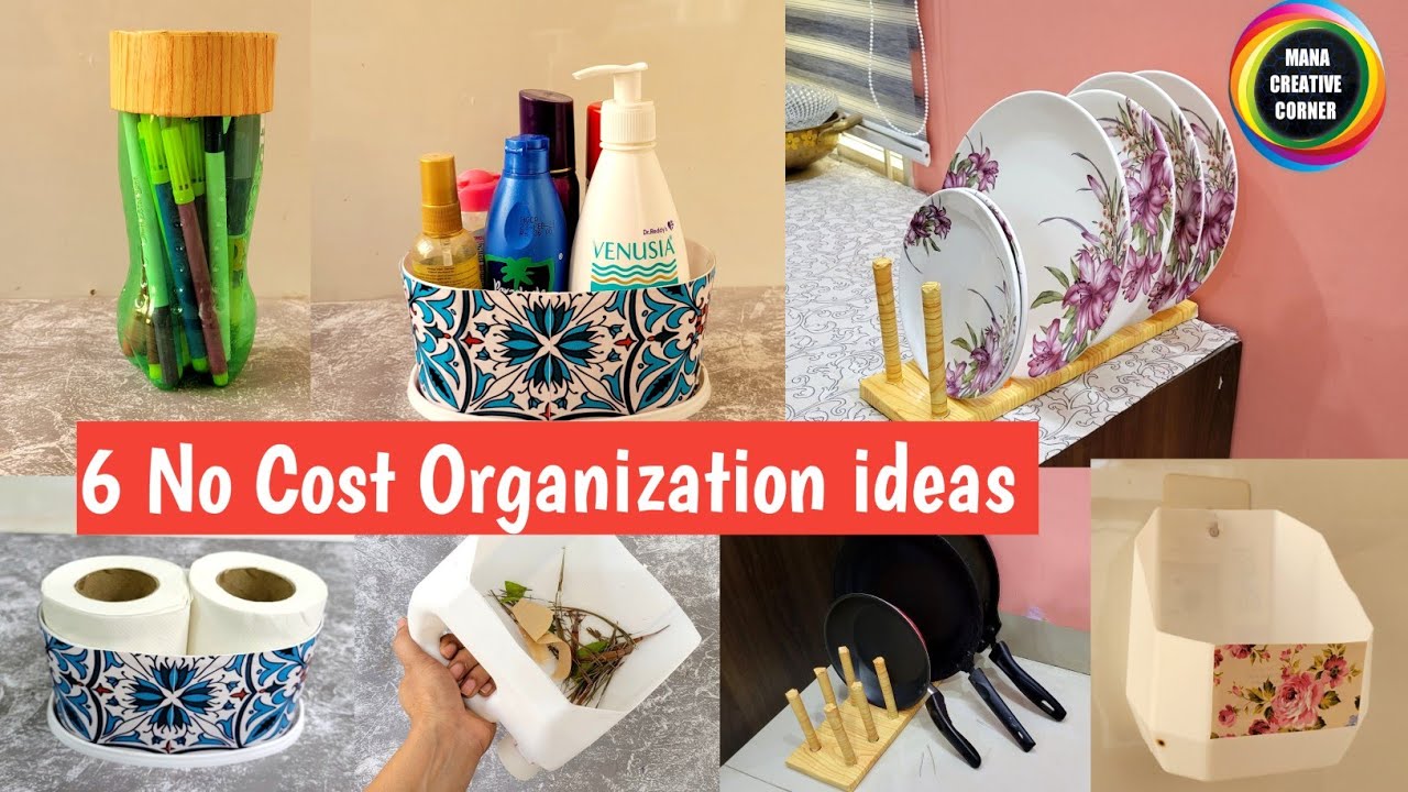 6 No Cost Home & Kitchen Organization Ideas | DIY Home & Kitchen ...