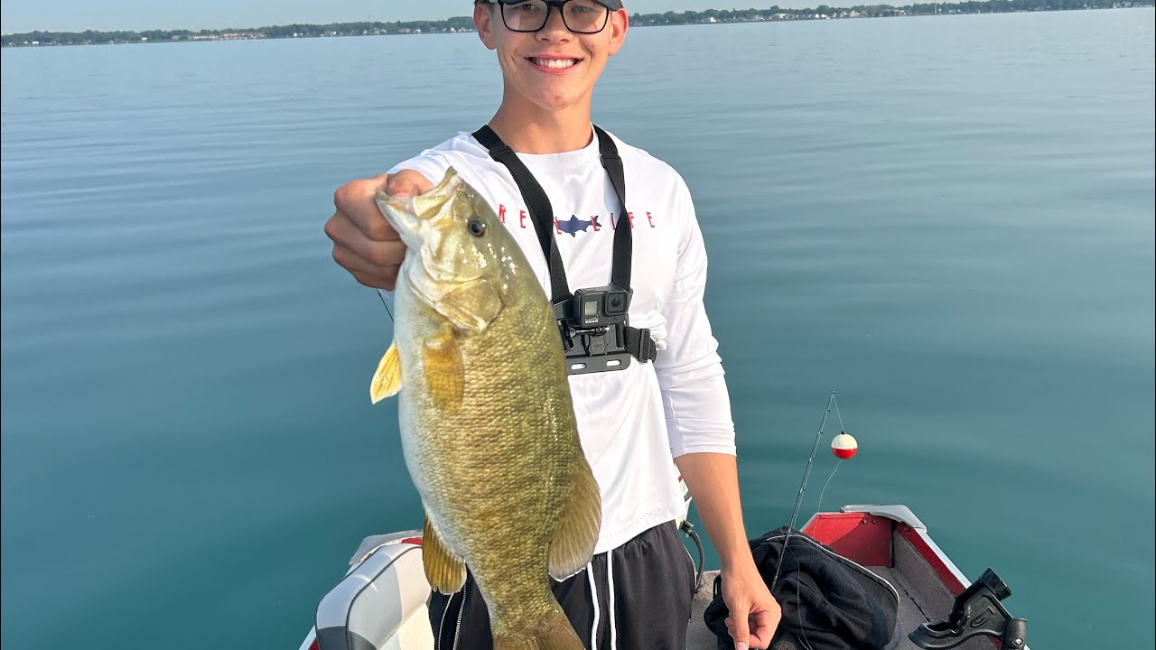 Epic day of Bass fishing on Lake St Clair