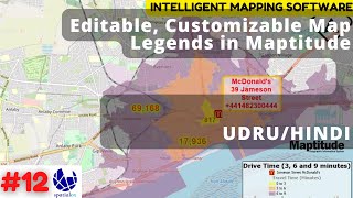Editable customizable map legends in Maptitude mapping software - Urdu/Hindi
