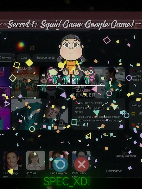 Squid game google easter eggs squidgame squidgameseason1 