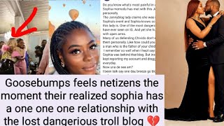 Netizens are speechless with a shock 😲as the got to know that Sophia knows jennyblockblog one on one