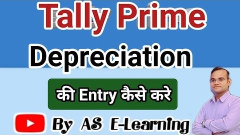 #Depreciation की Entry कैसे करें?? By @ASELearning