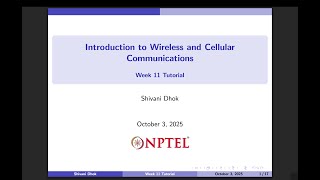 Week 11||Solved Examples: CDMA Receivers|| NPTEL ||Wireless & cellular comm Profile