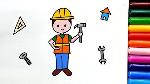 ENGINEER Drawing 🔧🔨🪛- Easy Drawing Videos - Learn 2 Draw #engineer ##easydrawing #kidsdrawing