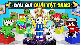 KHANGG BEDWARS THỬ THÁCH 24H ĐẤU GIÁ SANS NGUYÊN TỐ SANS TỶ PHÚ TRONG MINECRAFT TIÊU DIỆT NOOB TEAM