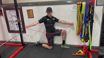 Thoracic Rotation - Band Half Kneeling