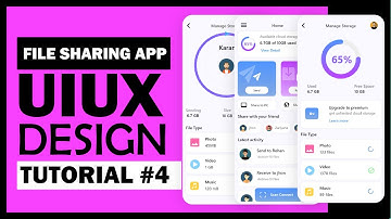 File Sharing  App UI UX Design Mockup  /Prototype In Adobe XD | UI UX Design Tutorial #UIUX