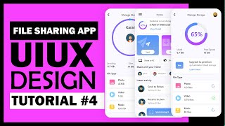 File Sharing  App UI UX Design Mockup  /Prototype In Adobe XD | UI UX Design Tutorial #UIUX screenshot 5