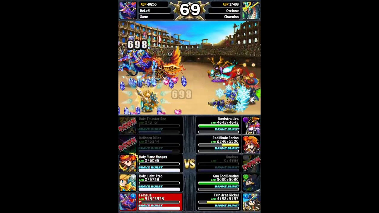 [Brave Frontier] Gg vs felnues team