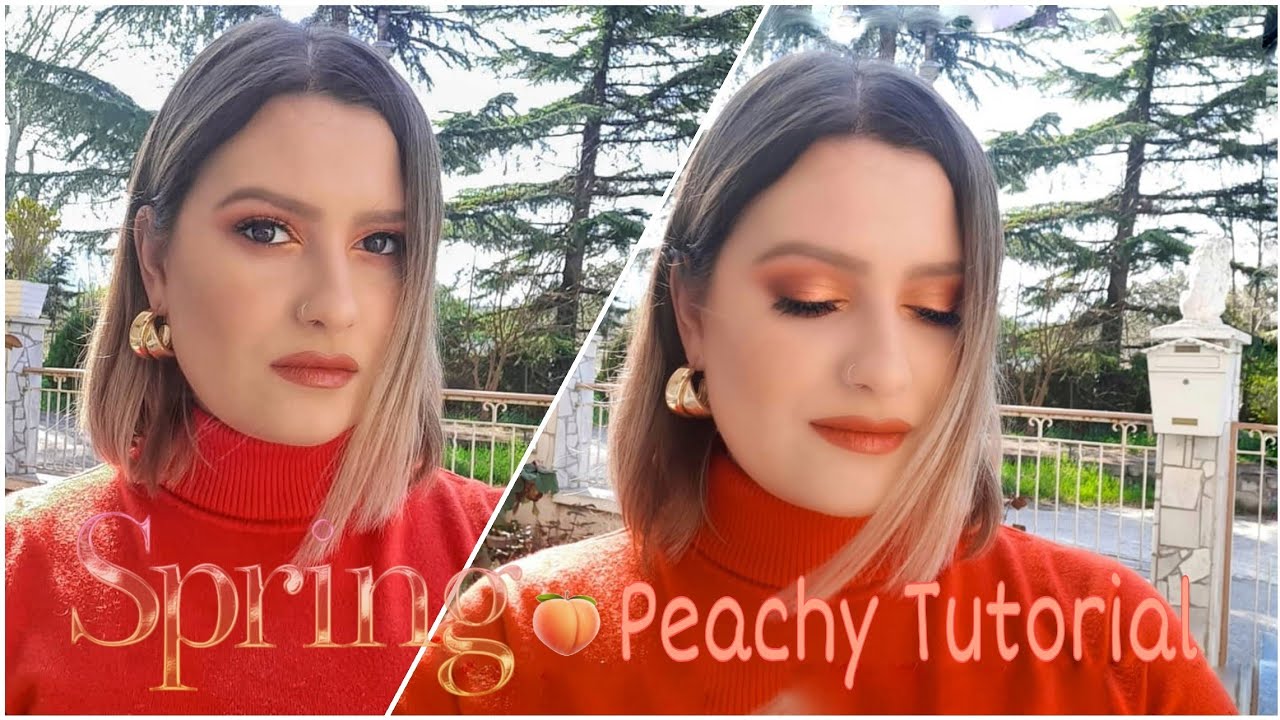 Ανοιξιάτικο Καραντινάτο Πορτοκαλί Μακιγιάζ - Peachy tutorial || Elena. - YouTube