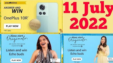 Amazon Pay With Alexa Quiz Answers Today | Amazon Alexa Quiz Answers Today I Amazon Quiz Today