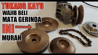 Paket Mata Gerinda Tangan Gergaji Parut Ukir Bentuk Kayu 4" Wood Carving Wheel Grinda 3pcs