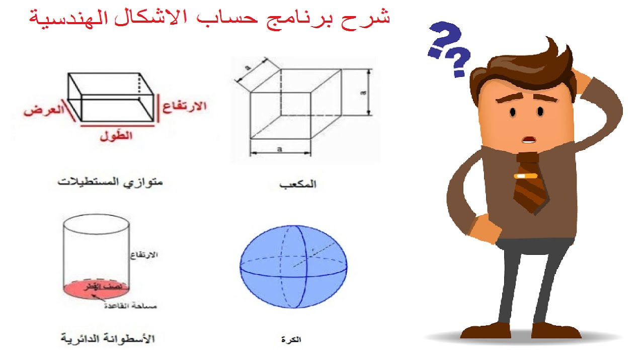 بتتحرج حد يسئلك عن المحيط والمساحة والحجم وانت مش عارف الحل فى برنامج حساب الاشكال الهندسية Youtube