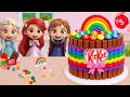 Miniature Rainbow Cake Decorating 🌈 Cute &amp; Beautiful Mini Rainbow KitKat Cake Recipe 💕 Yummy Teeny