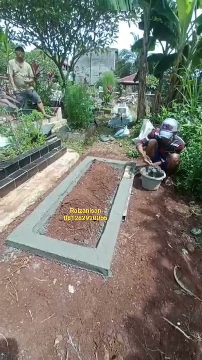 cara mudah  pembuatan pondasi makam batu nisan kijing #raizanisan
