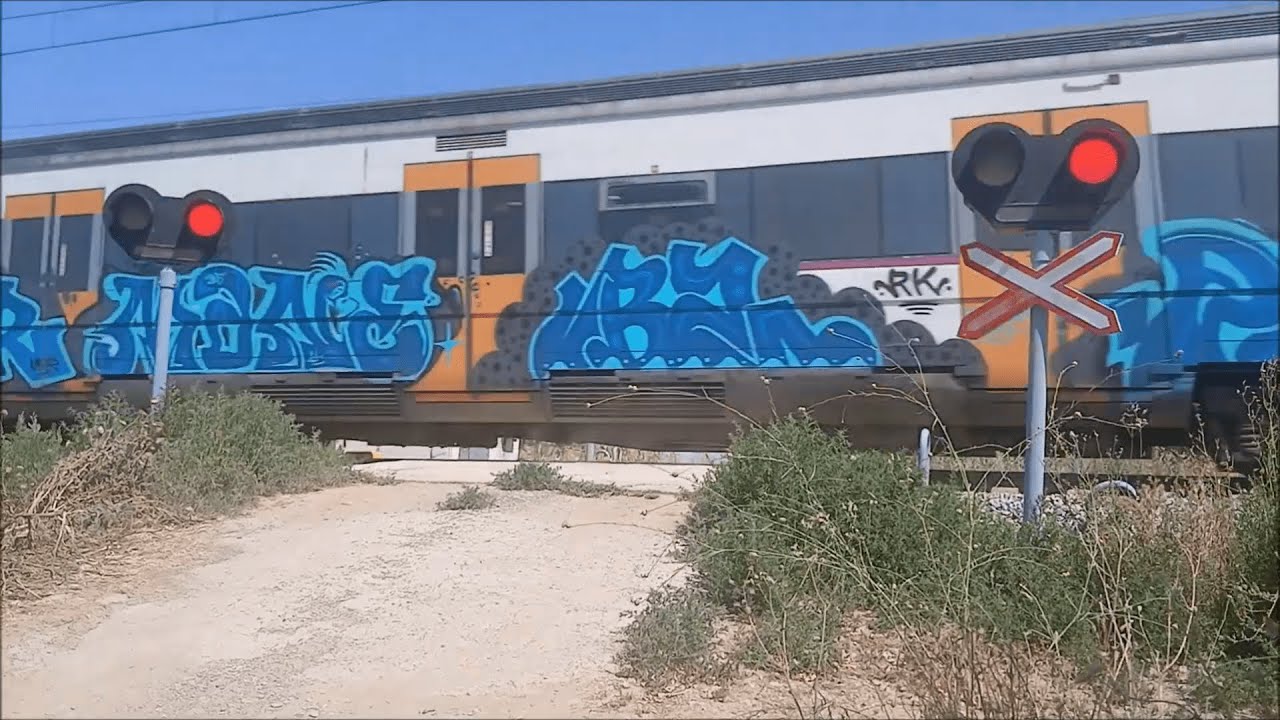 Paso a nivel sin barreras entre Cervera y Tàrrega (1/4) con @P.N._y_trenes_YT