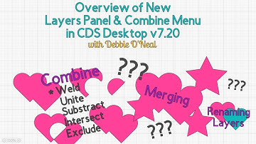 Cricut Design Space:  New Layers Panel +Combine Menu | Rename Layers | Unweld v.7.20