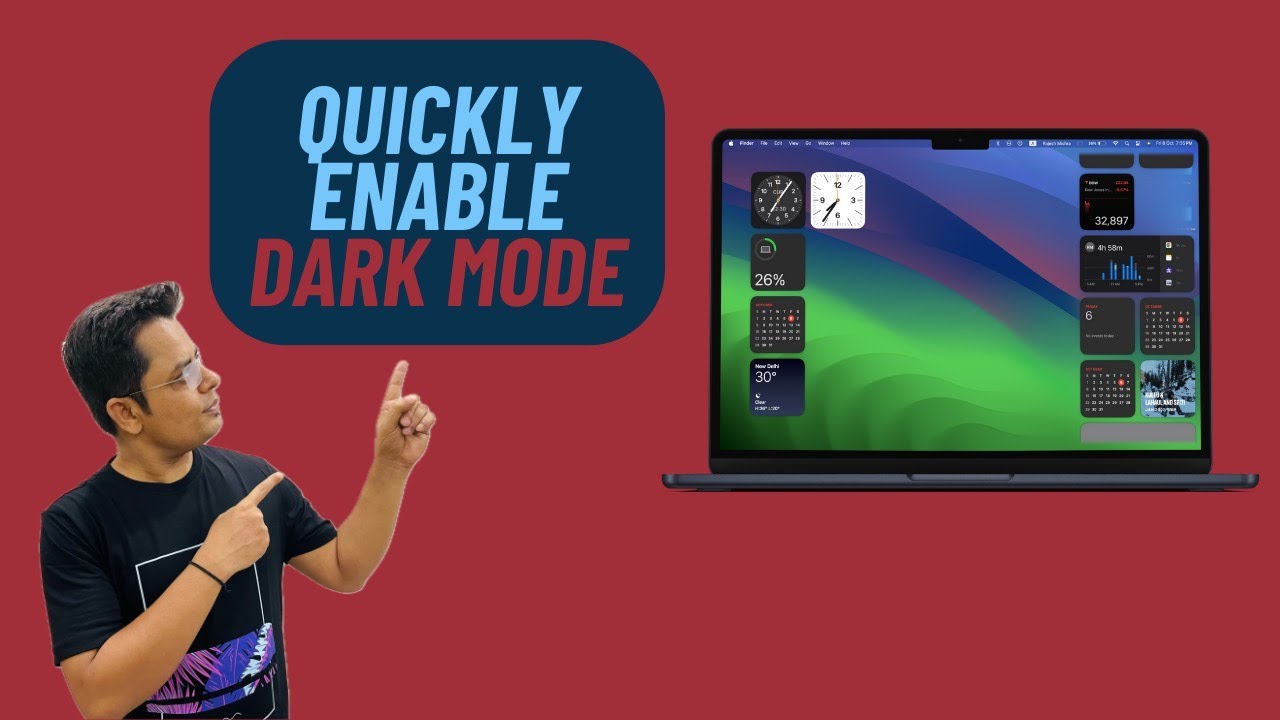 How to Enable or Disable Dark Mode in macOS Sonoma on Mac - YouTube