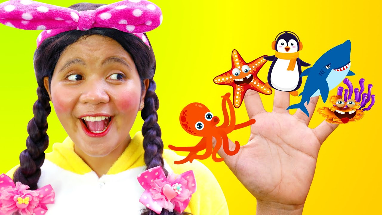 Finger Family Song with Sea Animals Family