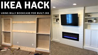 IKEA Billy Bookcase Hack - DIY Built-In Shelves image