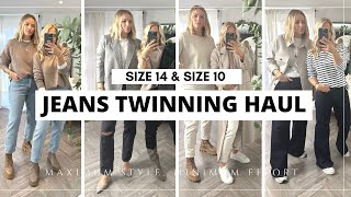 JEANS TWINNING HAUL | Size 14 & Size 10 | Jeans for all Body Shapes |Tall & SHORT OPTIONS