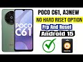 Poco C61, A3new Frp Bypass Note Reset Option Show // Android 15 New method Unlock Tool 🔥 2026 Update