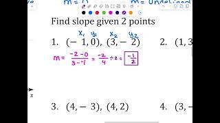 Rate of Change and Slope