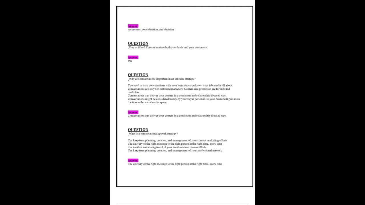 HUBSPOT INBOUND MARKETING CERTIFICATION TEST NEW 2025 2025 UPDATE