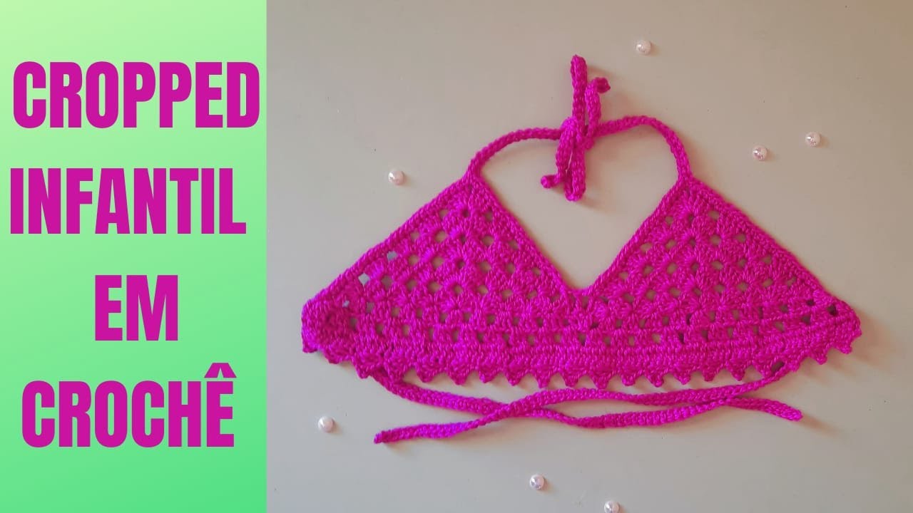 TOP/CROPPED INFANTIL EM CROCHÊ
