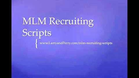 MLM Recruiting Scripts PM
