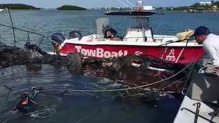 Man injured after 2 sailboats catch on fire in the Florida Keys