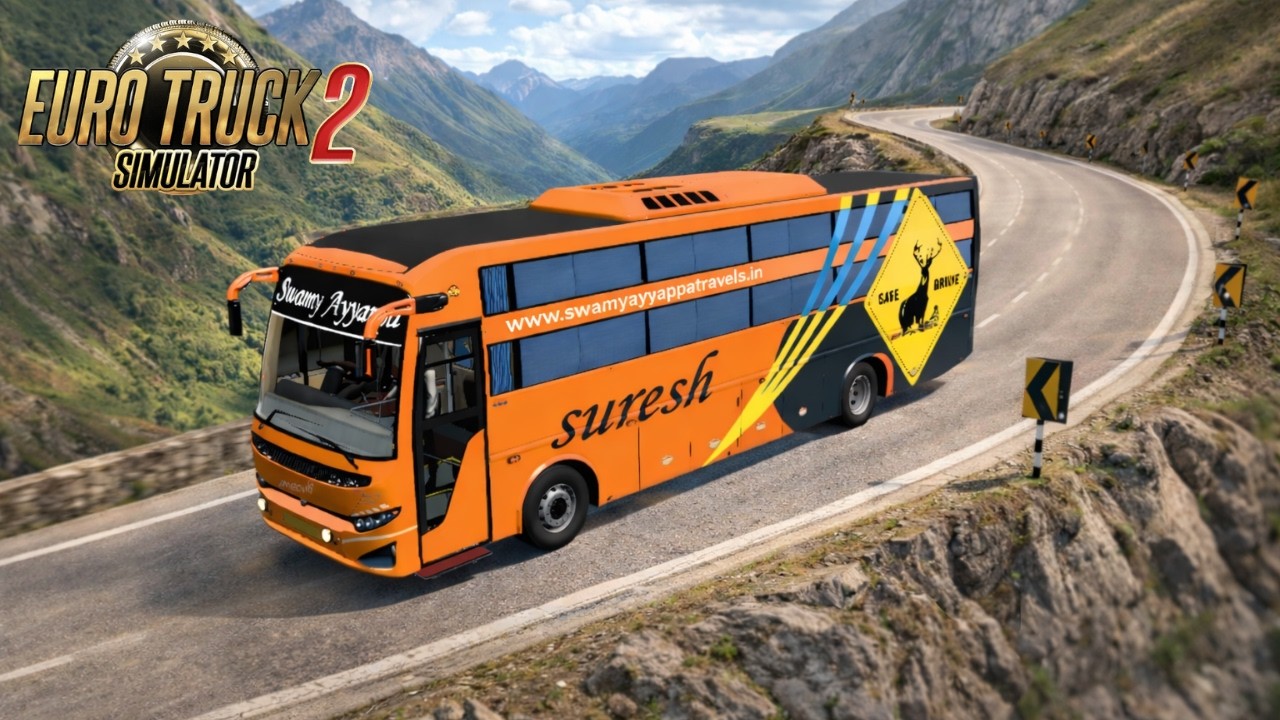 Khatarnak Mountain Road ⚠️ Prakash Vega Sleeper Bus Driving! (ETS2 Gameplay)